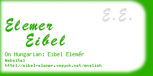 elemer eibel business card